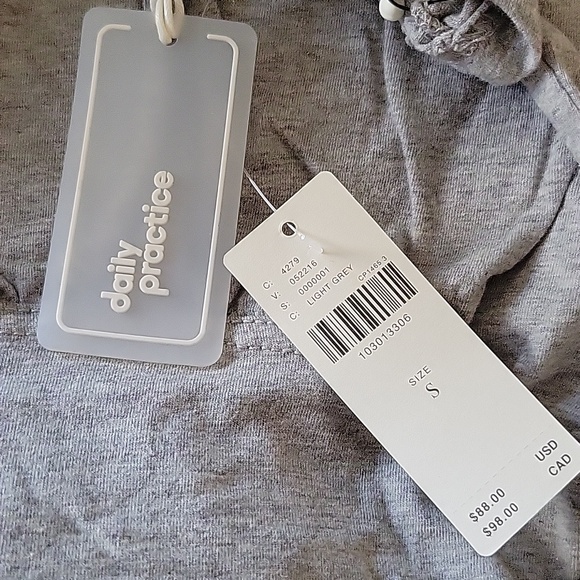 NWT Anthropologie × Daily Practice Field Play Short Sleeve Mini Dress Gray SM - Picture 12 of 12